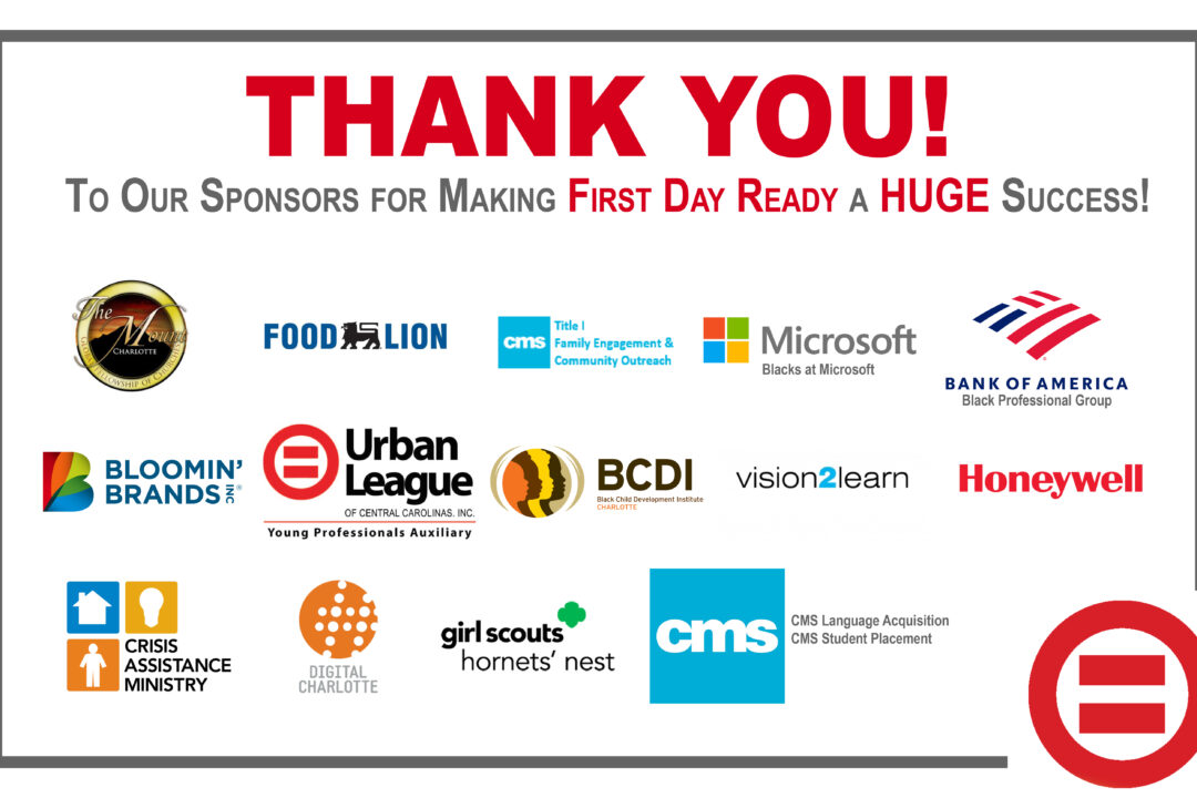 Thank You First Day Ready Sponsors